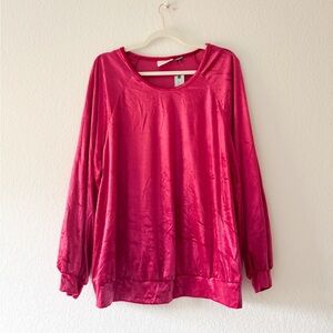 Maeve by Anthropology Pink Velvet Top